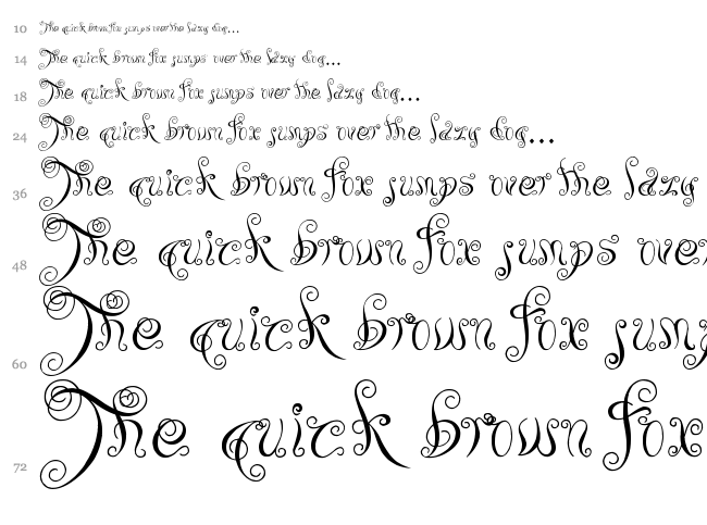 You Are Precious font waterfall